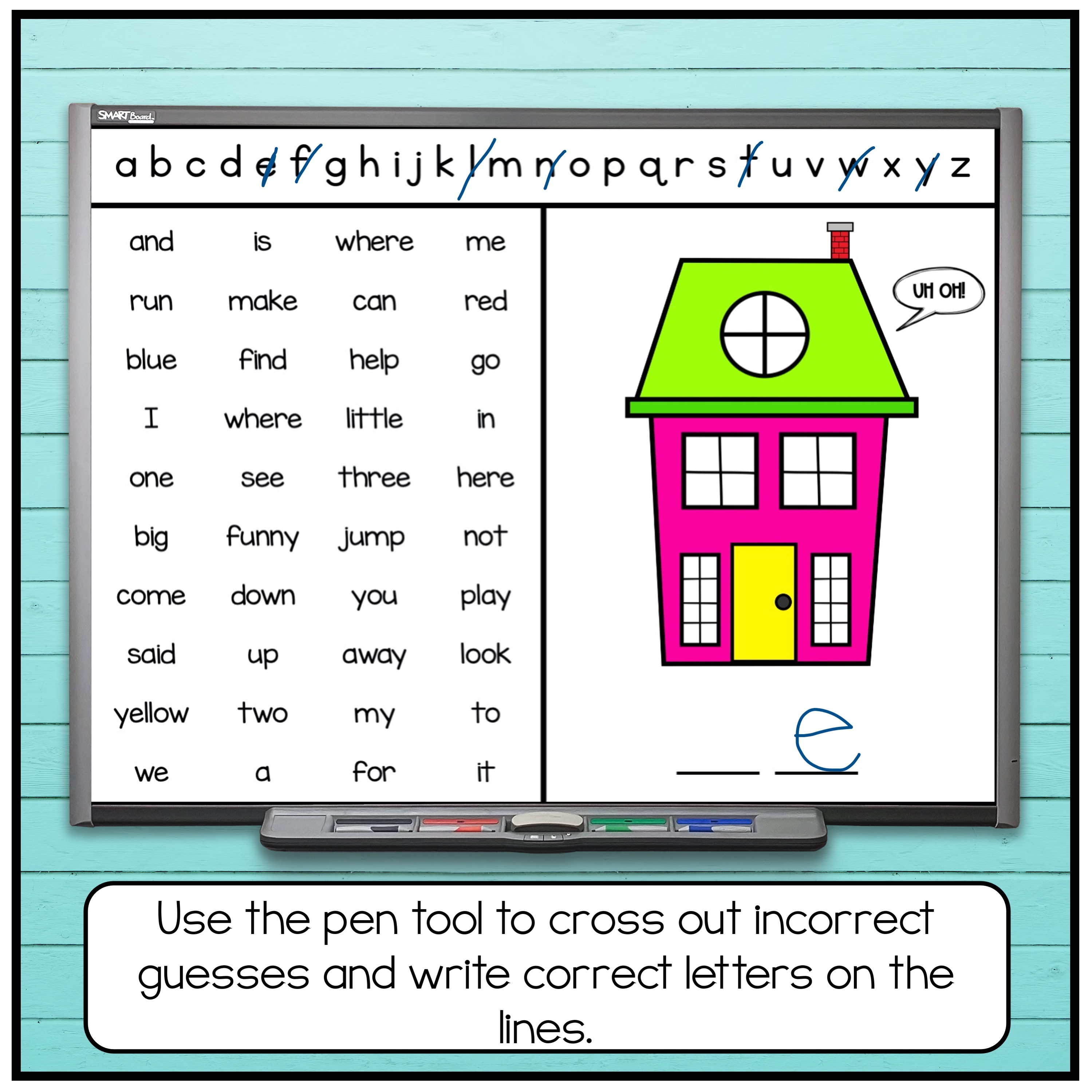 Build a Monster: Mystery Sight Word Hangman Twist Game