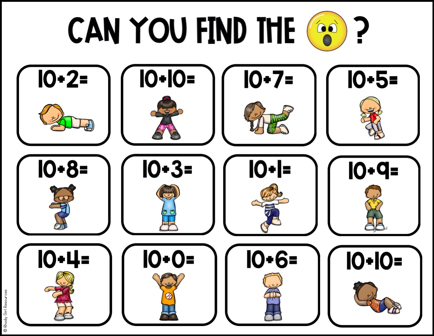 Hide & Seek Game for Kindergarten & First Grade - Rhody Girl Resources