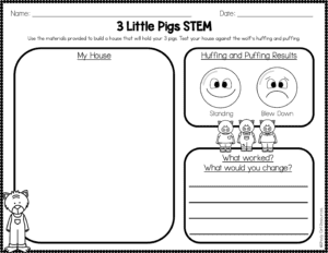 The 3 Little Pigs STEM & Literacy Activities - Rhody Girl Resources