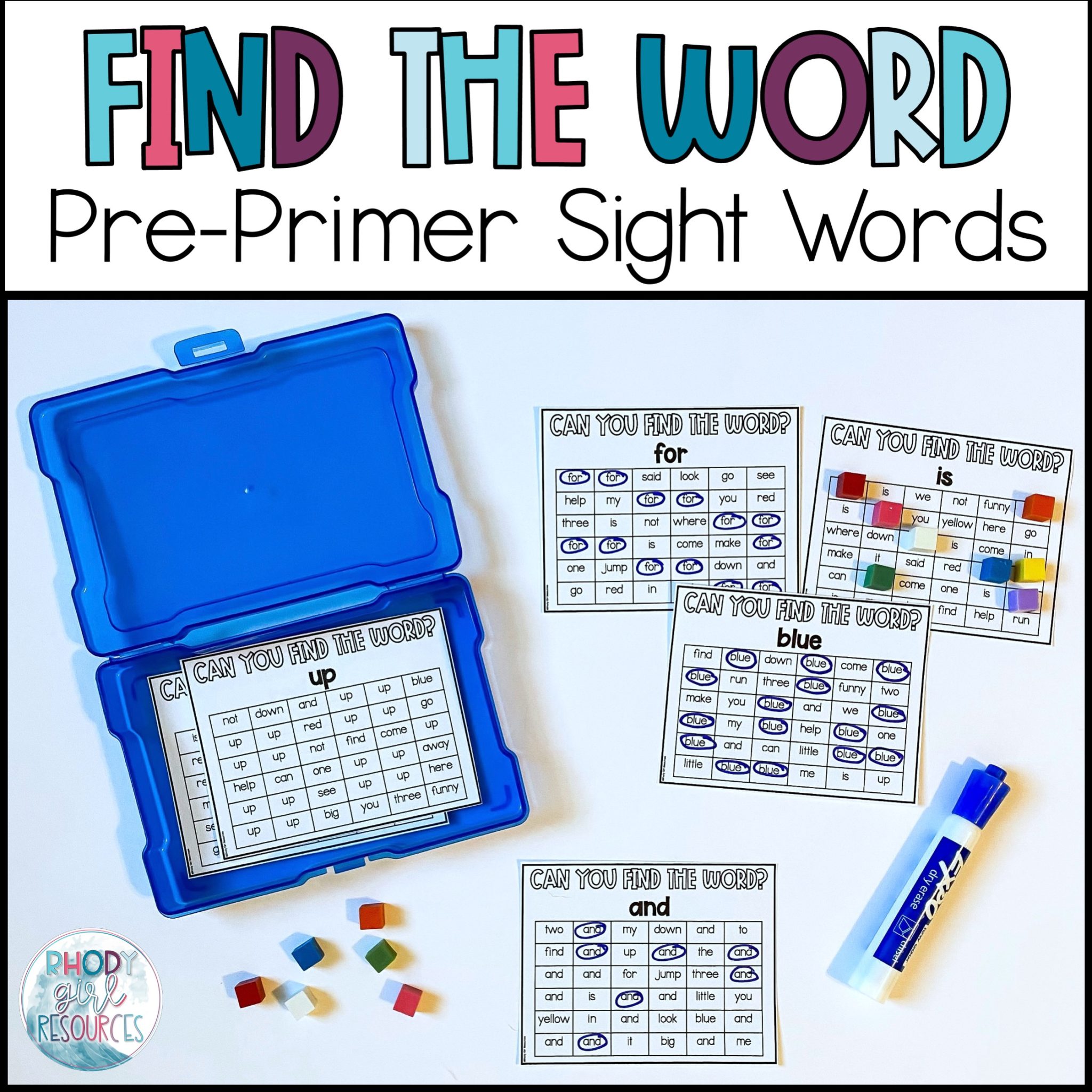 Sight Words: Find the Word (Pre-Primer) - Rhody Girl Resources