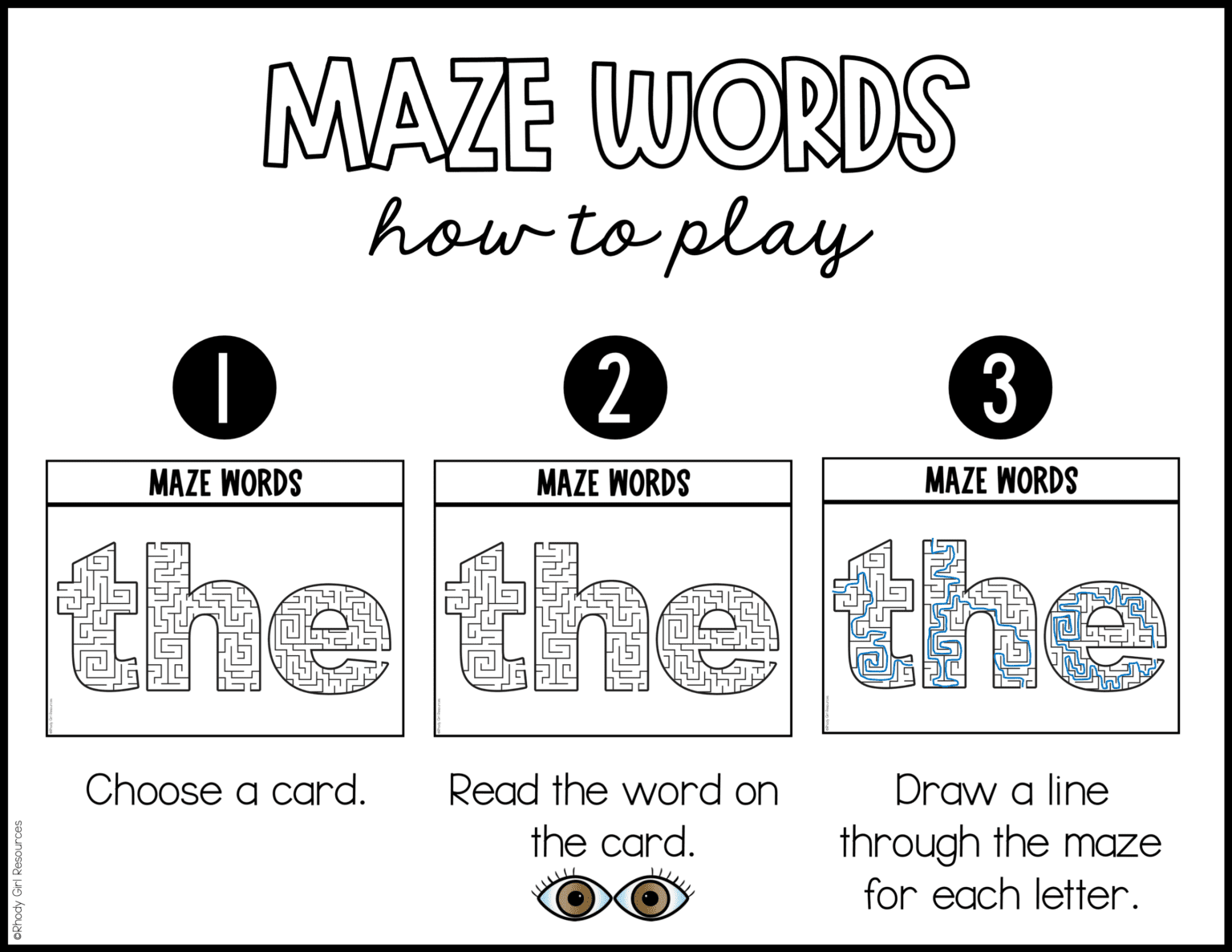 Sight Words: Mazes (Primer) - Rhody Girl Resources