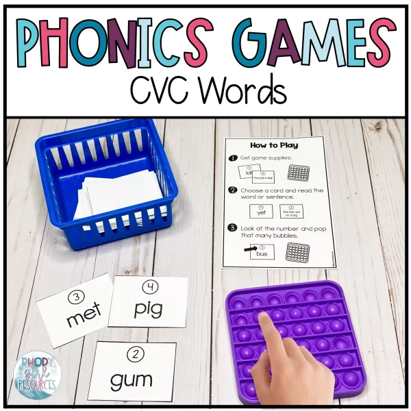 Phonics Games- CVC Words- Short Vowels