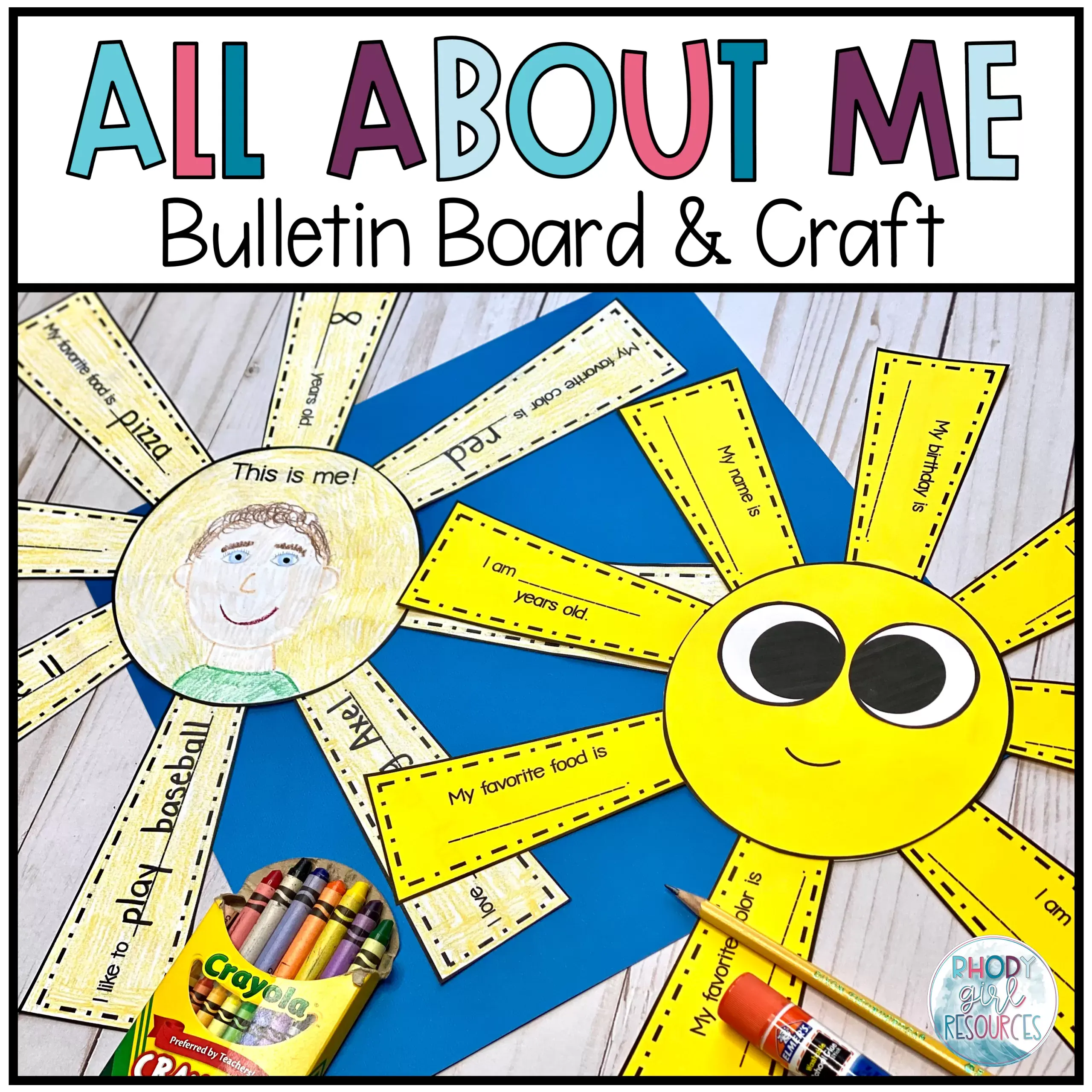 Beginning Of The Year All About Me Craft For A Back To School Bulletin 