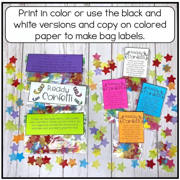 Ready Confetti Poem for Back to School First Day Activities or Meet the ...