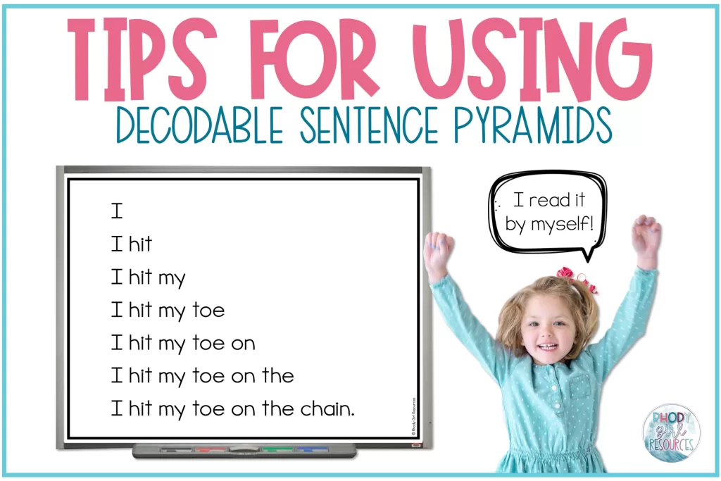 a student excited about reading a fluency pyramid independently