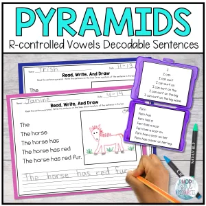 r-controlled vowels Decodable Sentence Pyramids